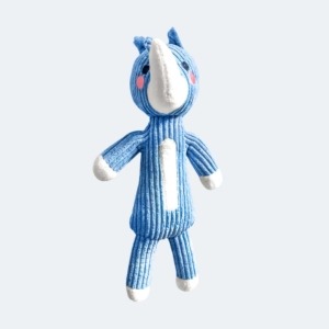 Peluche de Felpa Acanalado Rinoceronte